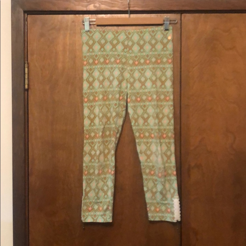 Matilda Jane 435 Print It Leggings 12 EUC Side zip